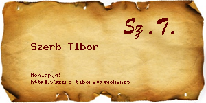 Szerb Tibor névjegykártya