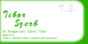 tibor szerb business card